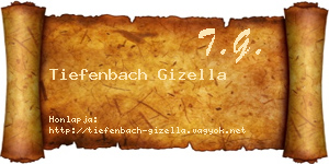 Tiefenbach Gizella névjegykártya