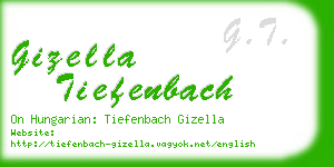 gizella tiefenbach business card